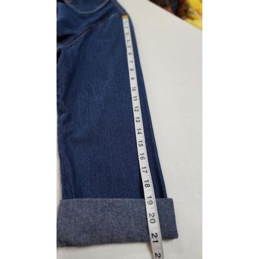 Womens Embroidered Denim Jean Shirt Cuffed Hem Midi Length Casual Everyday - Picture 10 of 12